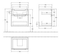 Vorschau: Villeroy&Boch Subway 2.0 Waschtischunterschrank 58,7x59cm, 2 Auszüge, für Waschbecken 7113F001