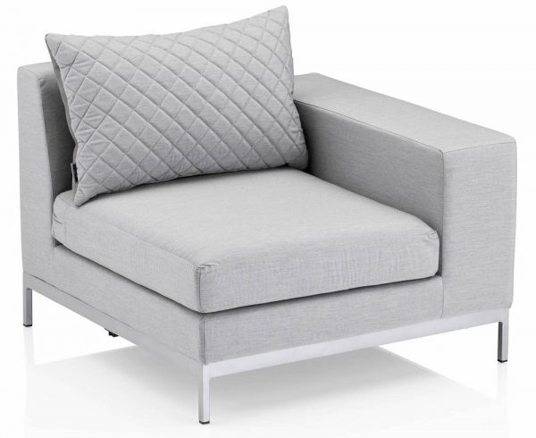 KETTLER EGO MODULAR Sofa-Lounge-Set 4teilig, 2,6x1,9m, Sunbrella®, silber/grau meliert