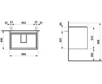 Vorschau: Laufen Base 2.0 Waschtischunterbau 67cm für Waschtisch Pro S H810967