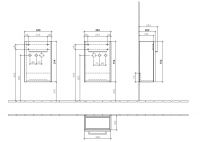 Vorschau: Villeroy&Boch Avento Handwaschbeckenunterschrank, 1 Tür, Türanschlag rechts, Breite 34cm, Technische Beschreibung