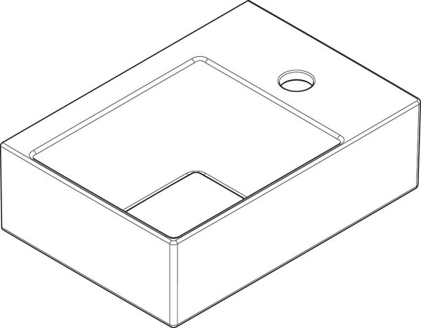 Hansgrohe Xevolos E Handwaschbecken 36x25cm mit Hahnloch rechts, ohne Überlauf, SmartClean, weiß