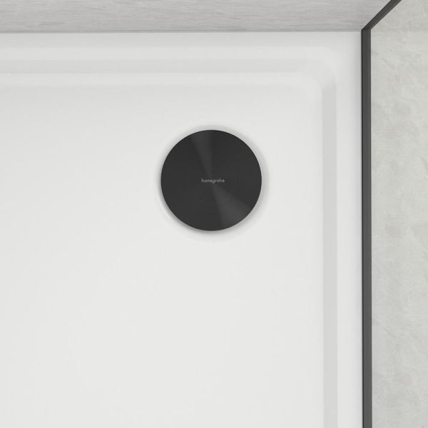 hansgrohe RainDrain Staro Fertigset Ablaufgarnitur für Duschwanne, brushed black chrome 