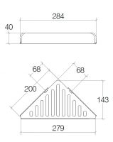 Vorschau: lineabeta FILO Duschablage eckig, 27,9x20cm, edelstahl poliert