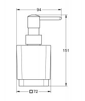 Vorschau: Grohe Selection Cube Seifenspender, glas matt/chrom