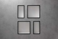 Vorschau: Hansgrohe XtraStoris Individual Wandnische mit Designrahmen 300/300/100, weiß matt/schwarz matt 56099670