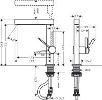 Vorschau: Hansgrohe Finoris Einhebel-Waschtischarmatur 230 mit Ausziehbrause, 2 Strahlarten und Push-Open Ablaufgarnitur, mattweiß 76063700