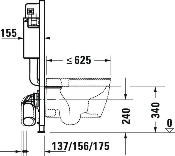 Duravit DuraSystem Installationselement Trockenbau für WC Basic, 50x99cm