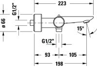 Vorschau: Duravit Wave Wannenthermostat Aufputz rund, chrom