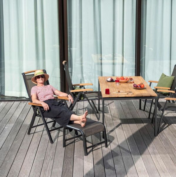 KETTLER MEMPHIS Sessel Teak-Armlehne, anthrazit/bronze 0103501-7200