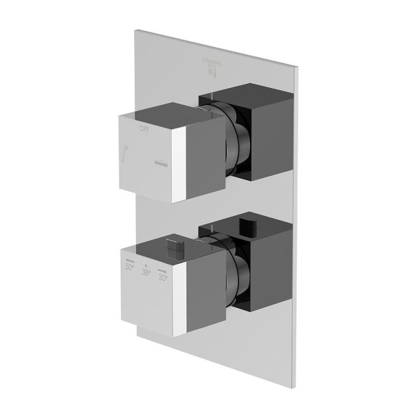 Steinberg Serie 160 Fertigmontageset für Unterputzthermostat mit 2-Wege Umsteller, chrom 16041333