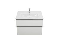 Vorschau: Burgbad Eqio Slim Badmöbel-Set 82cm mit LED-Spiegelschrank, Waschtisch & Unterschrank