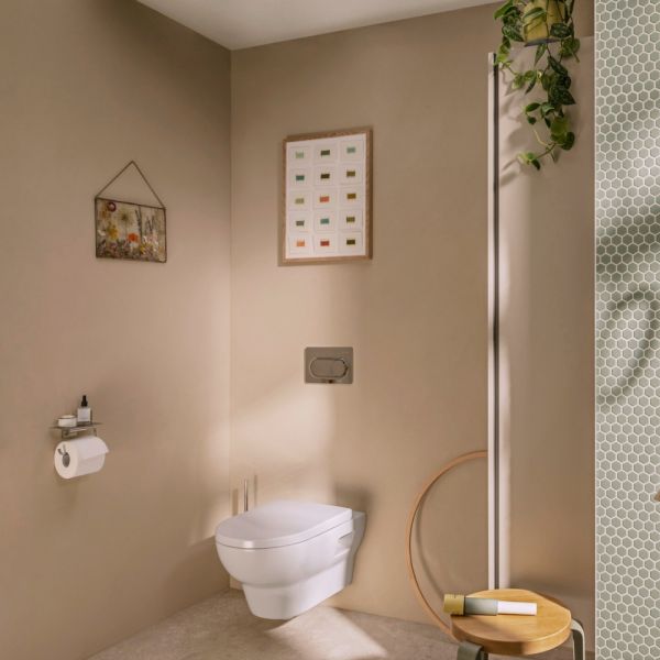 hansgrohe AddStoris S Papierrollenhalter mit Ablage, brushed bronze
