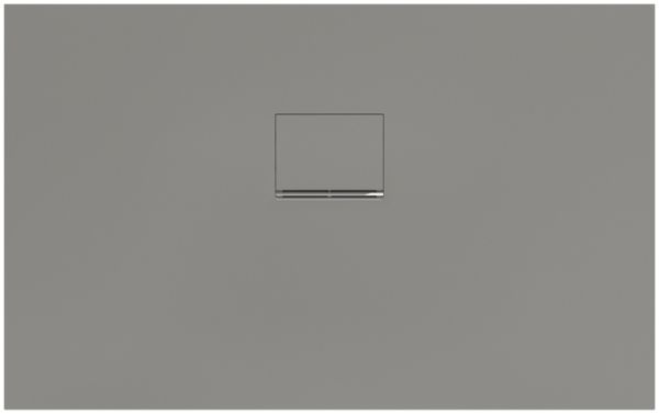 Villeroy&Boch Squaro Infinity Quaryl®-Duschwanne, lange Seite geschnitten an der Wand, 120x75cm, grey, UDQ1275SQI2BV-3S