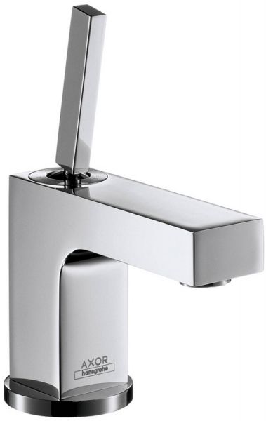 Axor Citterio Einhebel-Waschtischmischer mit Zugstangen-Ablaufgarnitur für Handwaschbecken