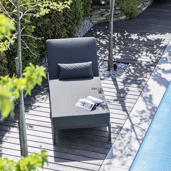 KETTLER PURE Silver-Line Sonnenliege Sunbrella®, anthrazit/ sooty 0107014-7000 |
