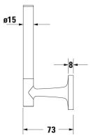 Vorschau: Duravit Starck T Ersatzrollenhalter, wandhängend, chrom 0099391000