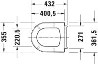 Vorschau: Duravit Balcoon WC-Sitz ohne Absenkautomatik, weiß