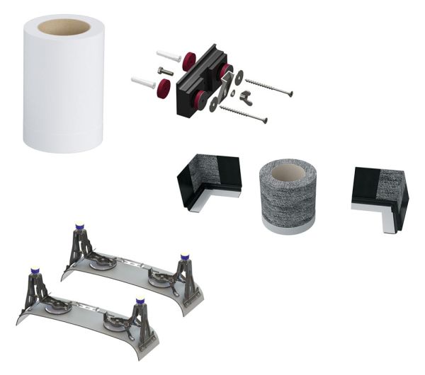Kaldewei Installations-Set BIS 5012 für flache Ränder ohne Ablaufgarnitur, 687676620000
