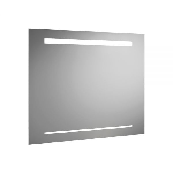 Burgbad Essence Leuchtspiegel mit horizontaler LED-Beleuchtung, dimmbar, 80x64cm