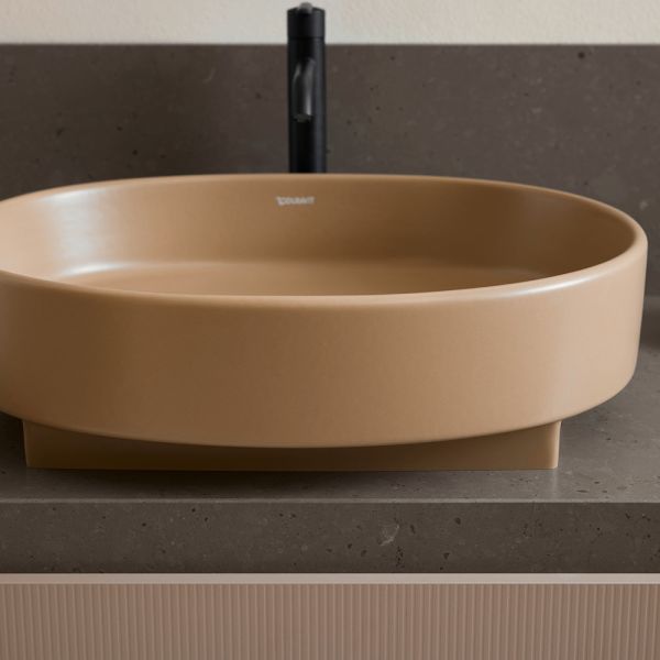 Duravit Balcoon Aufsatzbecken oval 55x45cm, DuraShield, clay terrra matt