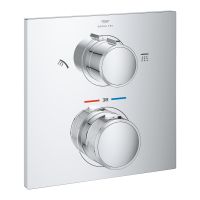 Grohe Allure Thermostat, 2 Verbraucher, eckig chrom