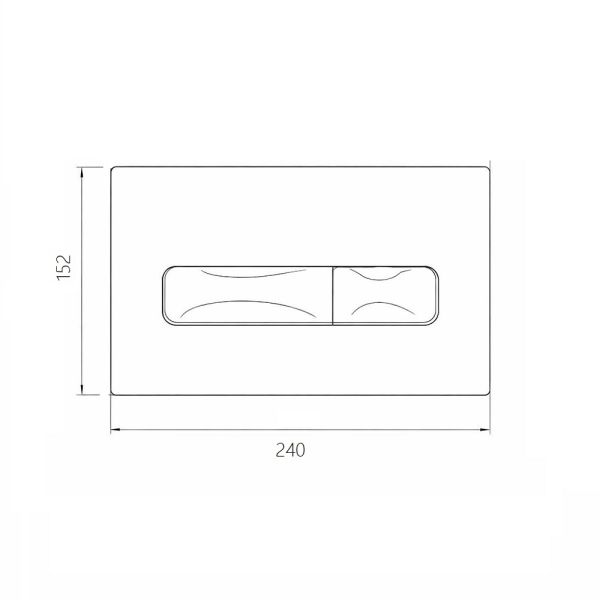 Kludi UNIFIX Betätigungsplatte für 2-Mengen-Spülung 30PP01