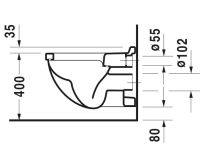 Vorschau: Duravit Starck 3 Wand-WC 54x36,5cm, oval, WonderGliss, weiß