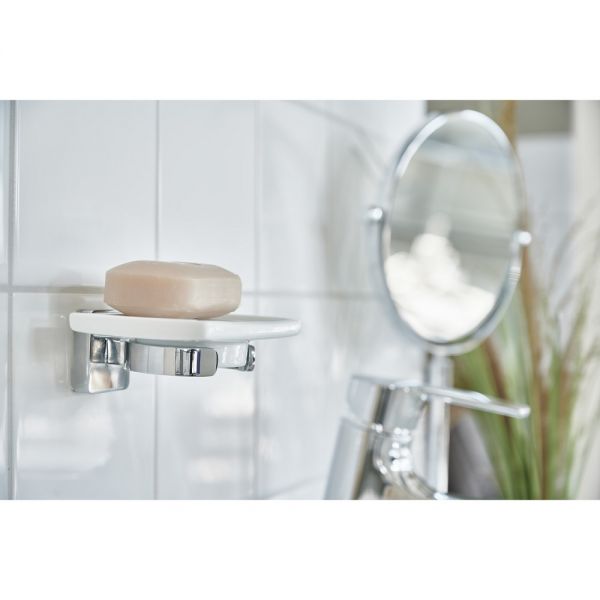 Smedbo Ice Seifenschalenhalter mit Porzellan, chrom OK342P
