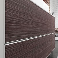 Vorschau: Hansgrohe Xevolos E Unterschrank 137cm für Aufsatzwaschtisch links mit Konsole, 4 Schubkästen