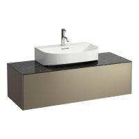 Laufen Sonar Unterschrank 117,5cm für Aufsatz-Handwaschbecken, titan nero marquina mittig H4054510341421