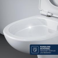 Vorschau: Grohe Bau Keramik Set Wand-Tiefspül-WC mit Soft-Close-WC-Sitz, weiß