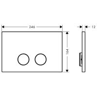 Vorschau: AXOR FlushPlate Drückerplatte für hansgrohe iFrame universal