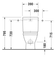 Vorschau: Duravit Starck 3 Stand-WC für Kombination, Tiefspüler 36x66cm, WonderGliss, weiß