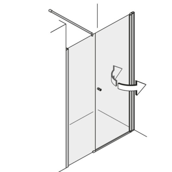 Artweger PRESTIGE Pendeltür mit Fixteil in Nische
