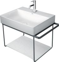 Vorschau: Duravit Dura Square Metallkonsole Wandhängend, zu Waschtisch 235360, schwarz matt 0031024600