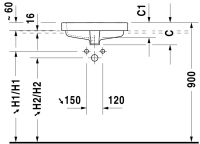 Vorschau: Duravit Vero Einbauwaschtisch 55x46,5cm, mit Überlauf, mit Wondergliss, weiß 03155500001