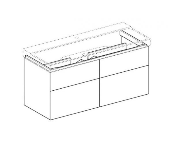 Geberit Xeno² Waschtischunterschrank mit 4 Schubladen_1