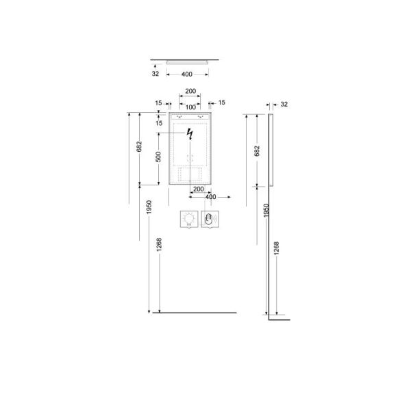 Kludi LUMA LED-Spiegel 40x68cm mit Spiegelheizung