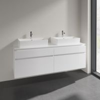 Villeroy&Boch Legato Waschtischunterschrank 160x50cm für Aufsatzwaschtisch, 4 Auszüge glossy white B67700DH1