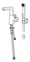 Vorschau: Hansa Hansadesigno Style Waschtisch-Einhand-Einlochbatterie mit Funktionsbrause, chrom