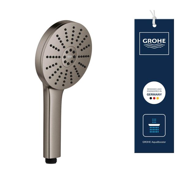 Grohe Vitalio Joy+ 120 Handbrause 7,9 l/min, 3 Strahlarten, hard graphite gebürstet