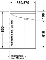 Vorschau: Duravit DuraStyle Waschtisch 65x57cm, ohne Überlauf, mit Wondergliss, weiß 23306500001