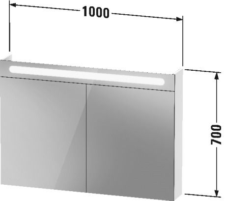 Duravit No.1 Badmöbel-Set 100cm mit Waschtisch, Spiegelschrank, 1 Auszug und Innenschublade