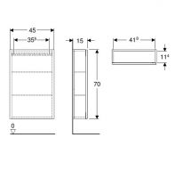 Vorschau: Geberit iCon Hängeschrank mit 1 Tür, rechteckig, Breite 45cm_2