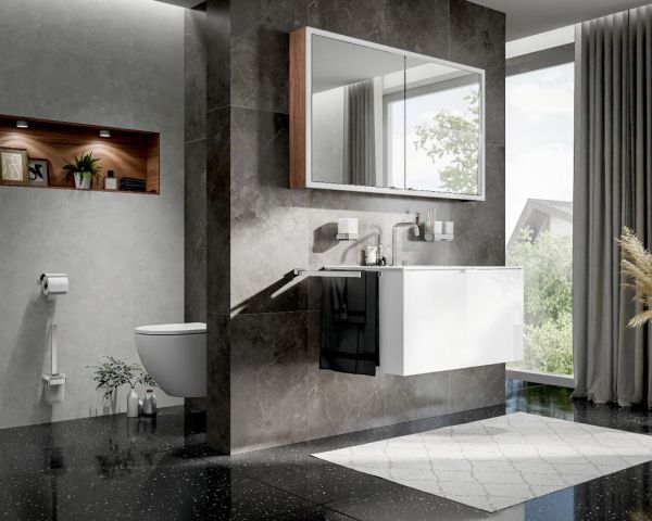 emco loft Doppelglashalter Kristallglas satiniert, edelstahl optic 052501600