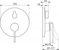 Vorschau: Hansa Hansaloft Einhand-Wannen-Batterie Fertigmontageset, rund, chrom