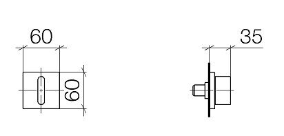 Dornbracht CL.1 Unterputzventil, rechtsschließend, eckig 3/4"