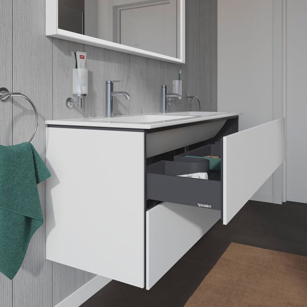 Duravit L-Cube Waschtischunterschrank 129x48cm 2 Schubladen für ME by Starck 233613