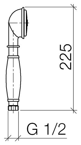 Dornbracht Madison Metall-Handbrause mit Porzellangriff