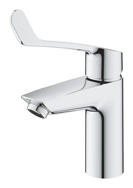 Grohe Eurosmart Einhand-Waschtischbatterie S-Size mit Verbrühschutz, langer Hebelgriff, chrom